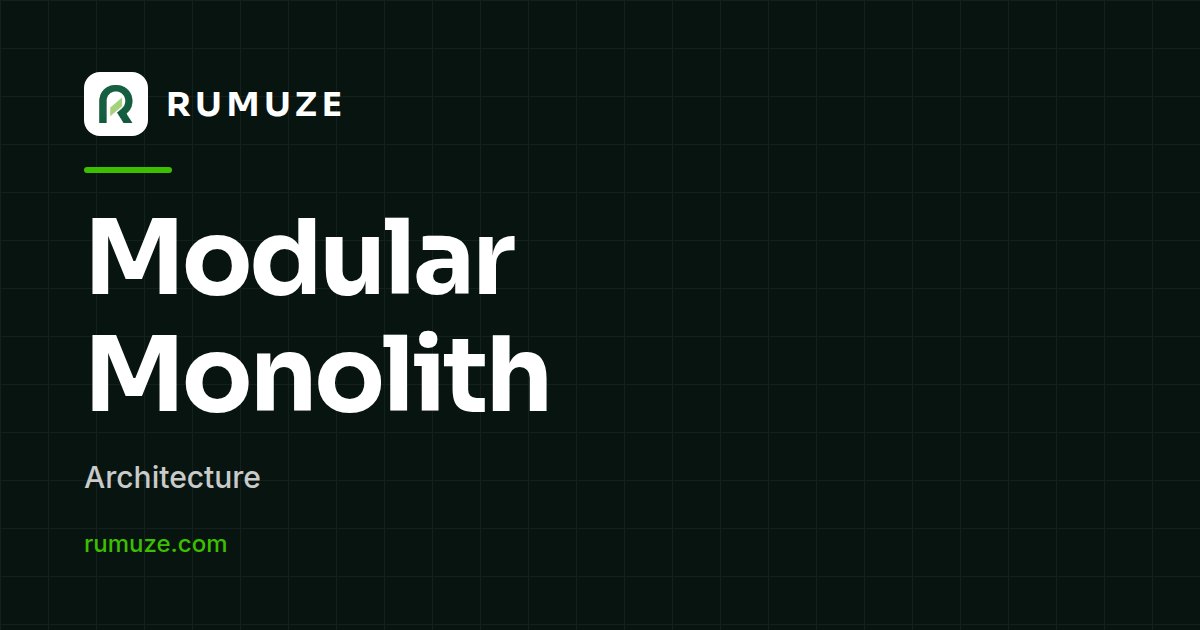 Why We Start with a Modular Monolith